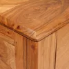  Konzolasztal fiókkal Barna 110 x 30 x 80 cm tömör akácfa