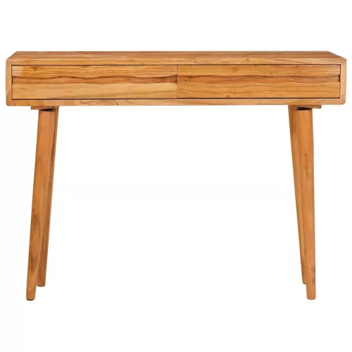  Konzolasztal fiókkal Barna 110 x 30 x 80 cm Tömör Akácfa