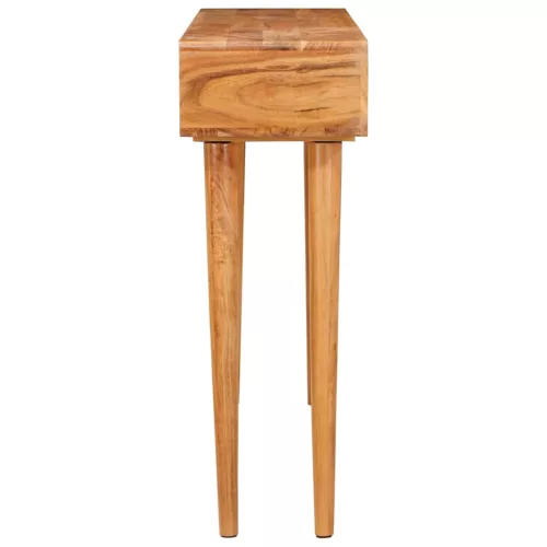  Konzolasztal fiókkal Barna 110 x 30 x 80 cm Tömör Akácfa