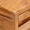  Konzolasztal fiókkal Barna 110 x 30 x 80 cm Tömör Akácfa
