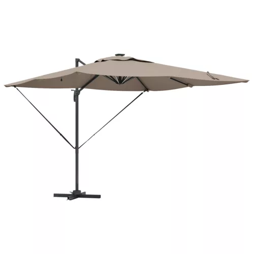  Cantilever Roma Napernyő LED-fénnyel - Taupe (286 x 285 x 270 cm) - Alumínium