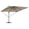  Cantilever Roma Napernyő LED-fénnyel - Taupe (286 x 285 x 270 cm) - Alumínium