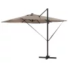  Cantilever Roma Napernyő LED-fénnyel - Taupe (286 x 285 x 270 cm) - Alumínium