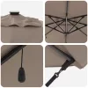  Cantilever Roma Napernyő LED-fénnyel - Taupe (286 x 285 x 270 cm) - Alumínium