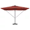  Roma Cantilever Napernyő LED lámpákkal, terrakotta - 286 x 285 x 270 cm, alumínium.