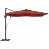  Roma Cantilever Napernyő LED lámpákkal, terrakotta - 286 x 285 x 270 cm, alumínium.