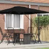  Konzolos Roma Parasol Fekete 286x285x265 cm Alumínium