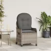  Fotel párnával Szürke Poly Rattan