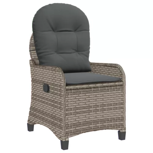  Fotel párnával Szürke Poly Rattan