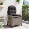  Fotel párnával Szürke Poly Rattan
