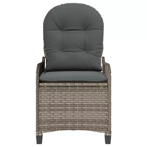 Fotel párnával Szürke Poly Rattan