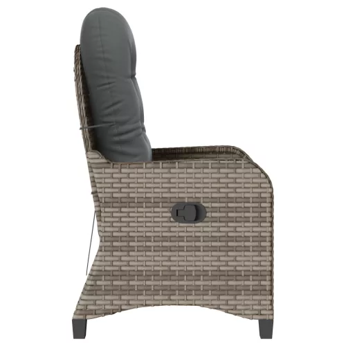  Fotel párnával Szürke Poly Rattan