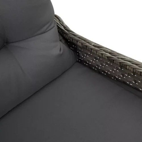  Fotel párnával Szürke Poly Rattan
