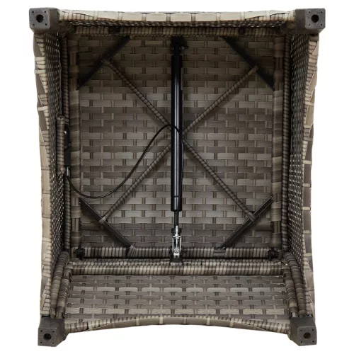  Fotel párnával Szürke Poly Rattan