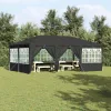  buli sátor 10 oldalfallal antracit 6x4 m PE