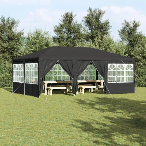  buli sátor 10 oldalfallal antracit 6x4 m PE