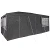  buli sátor 10 oldalfallal antracit 6x4 m PE