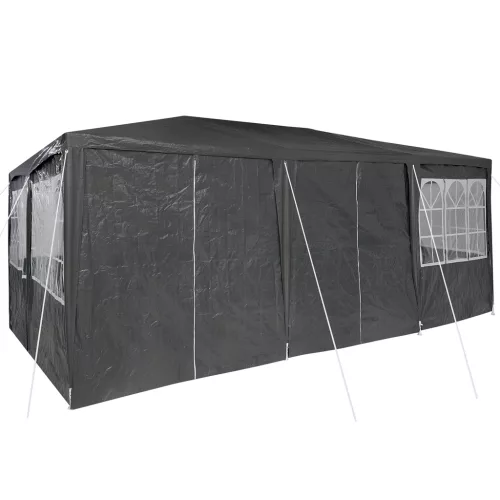  buli sátor 10 oldalfallal antracit 6x4 m PE