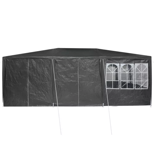  buli sátor 10 oldalfallal antracit 6x4 m PE