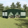 Parti sátor 10 oldalfallal Zöld 6x4 m PE