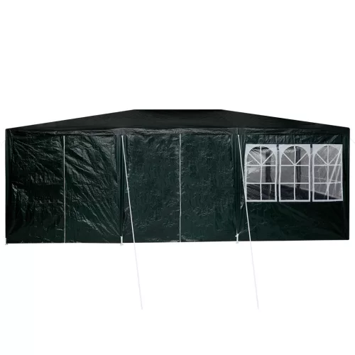  Parti sátor 10 oldalfallal Zöld 6x4 m PE