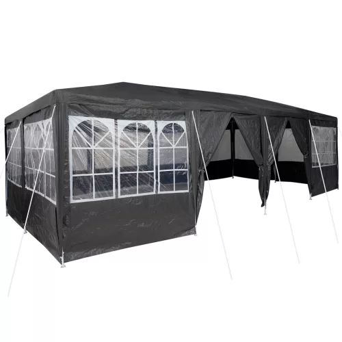  Parti Sátor 12 Oldalfallal Antracit 8x4 m PE