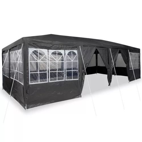  Parti Sátor 12 Oldalfallal Antracit 8x4 m PE