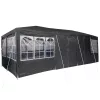  Parti Sátor 12 Oldalfallal Antracit 8x4 m PE