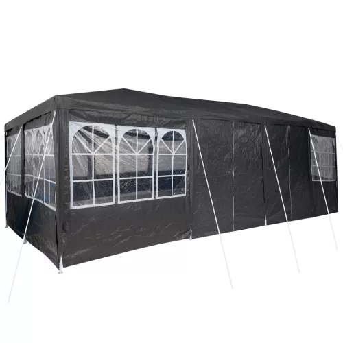  Parti Sátor 12 Oldalfallal Antracit 8x4 m PE