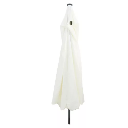  Kert Napernyő LED Fényekkel ø395x245 cm Homokfehér