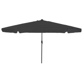  Kültéri Napernyő LED Fényekkel ø395x245 cm Antracit
