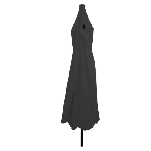  Kültéri Napernyő LED Fényekkel ø395x245 cm Antracit