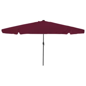  Kerti Napernyő LED Fénnyel ø395x245 cm Bordeaux Piros