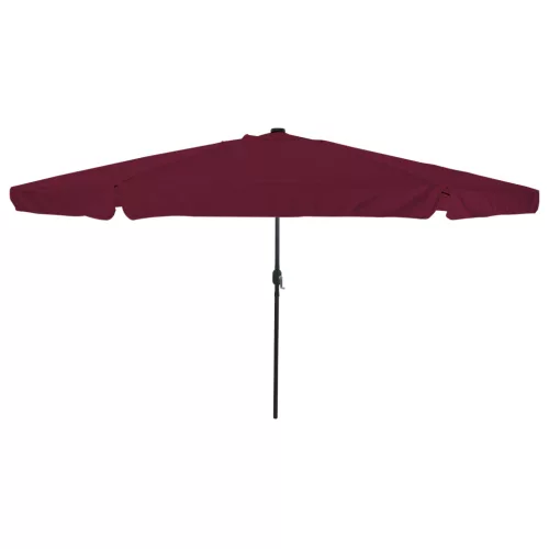  Kerti Napernyő LED Fénnyel ø395x245 cm Bordeaux Piros