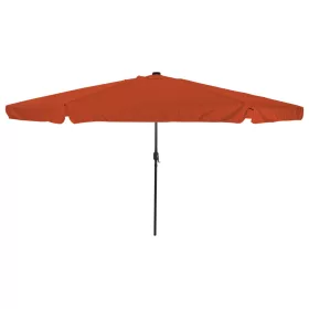  Kert Napernyő LED villanyokkal ø395x245 cm Terrakotta