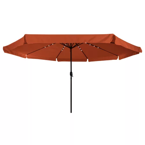  Kert Napernyő LED villanyokkal ø395x245 cm Terrakotta