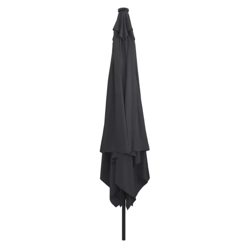  Négyzet Kert Napernyő LED Fénnyel 295x245 cm Antracit