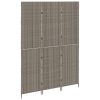  Szobaelválasztó 3 paneles Összecsukható Szürke 147x180 cm Poly Rattan