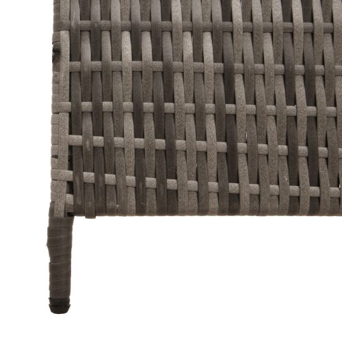  Szobaelválasztó 3 paneles Összecsukható Szürke 147x180 cm Poly Rattan