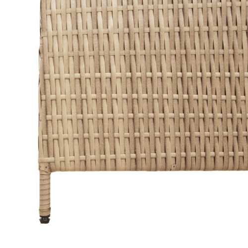  3 Paneles Hajtogatható Szobai Elválasztó Bézs 147x180 cm Poli Rattan