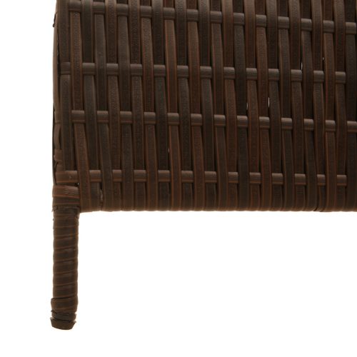  Szobai Elválasztó 4 Paneles Összecsukható Barna 195x180 cm Poli Rattan