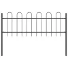  Szürke Kerti Kerítés Ívelt Tetejű, 1.7 x 0.6 m, Acélból készült