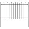  Kerti Kerítés Ívelt Tetővel Szürke 1,7x0,8 m Acél