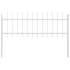  Kertkerítés Lánghegyű Fehér 1,7x0,6 m Acél