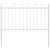  Kerti Kerítés Íves Felső Rész Készlet Fehér 1,7x0,8 m Acél