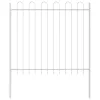  Kerti Kerítés Íves Felső Fehér 1,7x1,5 m Acél