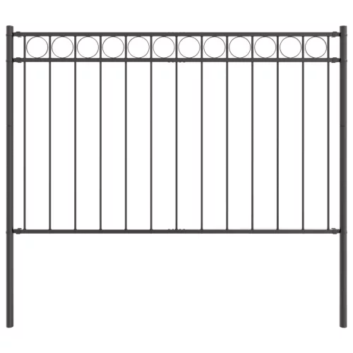  Kertkerítés Szürke 1.7x0.8 m Acél