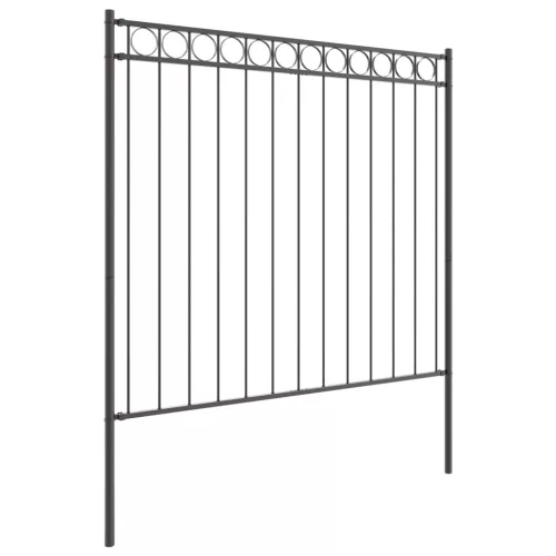  Kertkerítés Szürke 1,7x1,2 m Acél