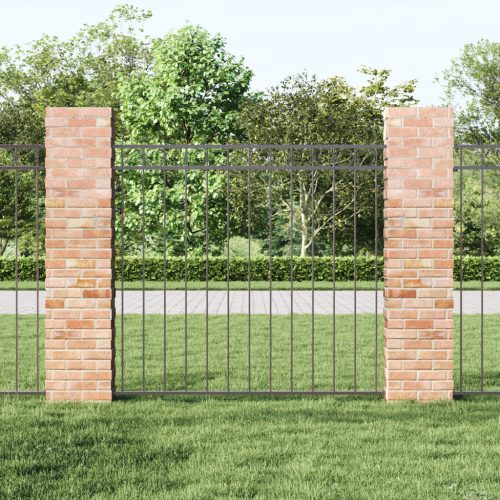  Kerítés Panel Szürke 1,7x1,2 m Acél