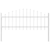  Kerti Kerítés Íves Felső Fehér 1,7x0,75 m Acél